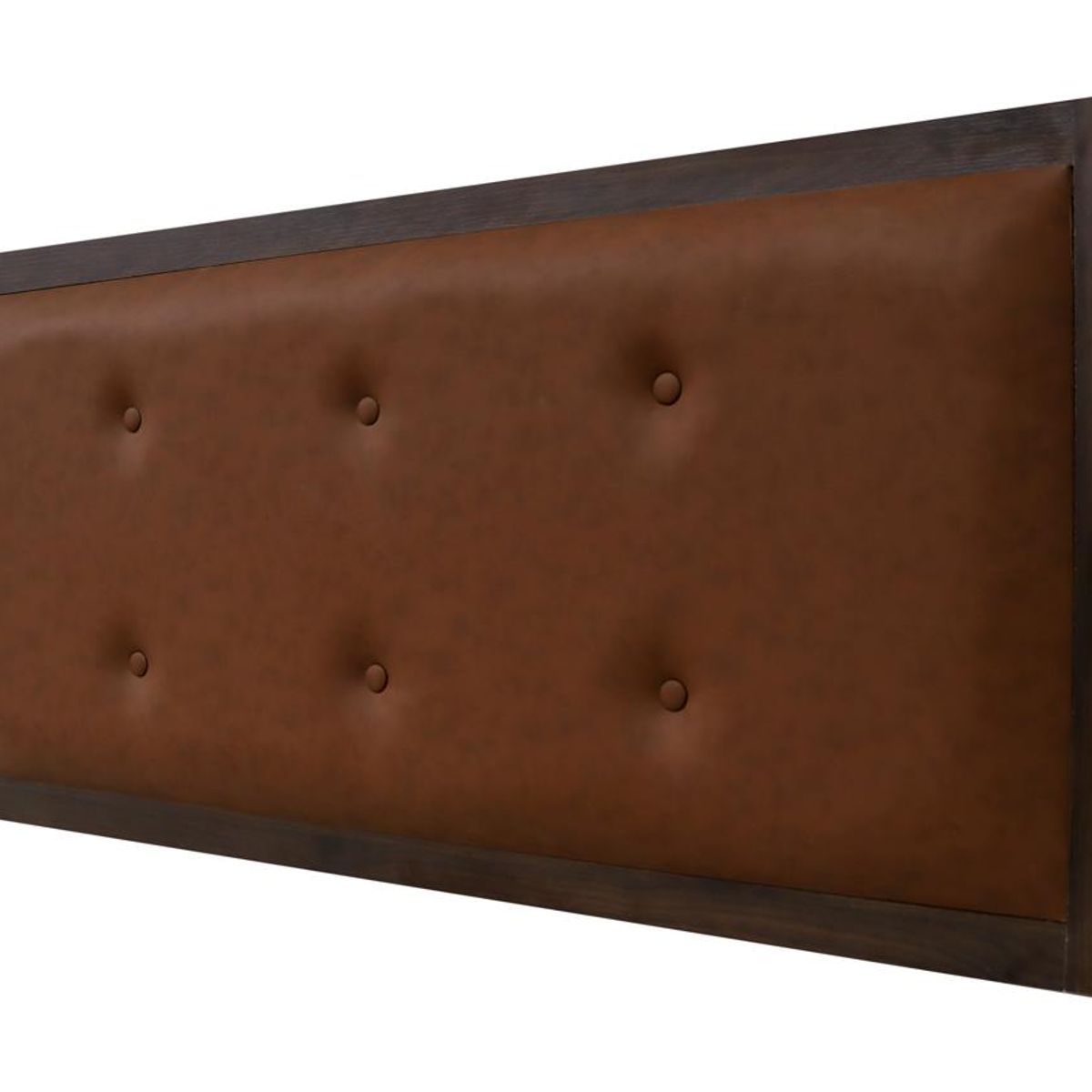 MUEBLES MACRUMO - Cabecera aérea de melamina Aira- Queen plazas marrón