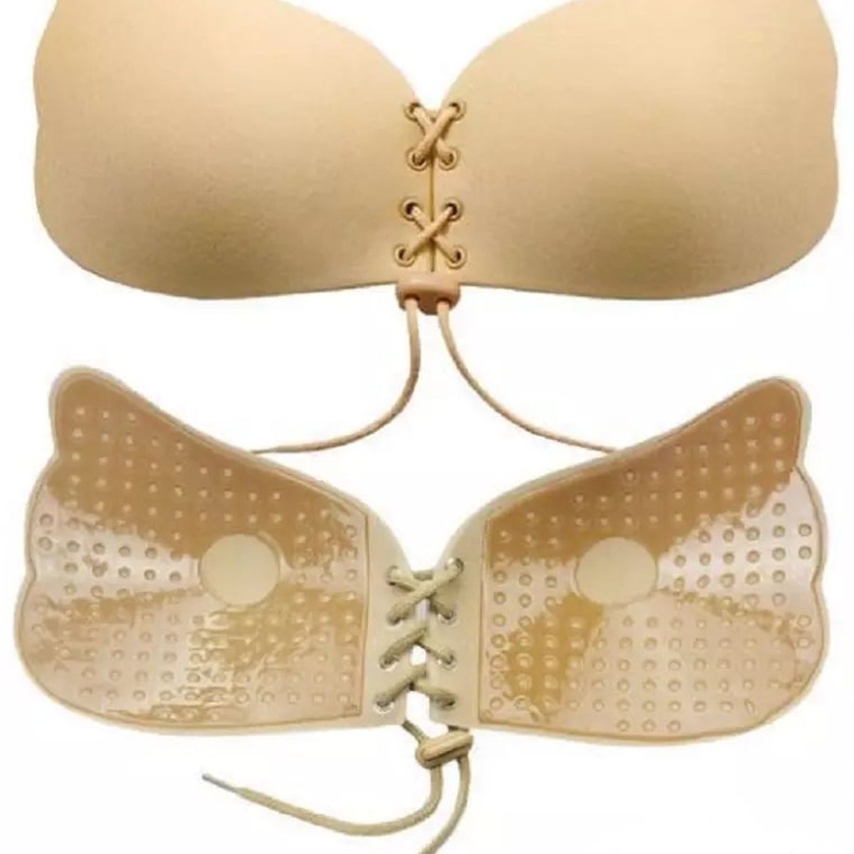 VARIOS - Bra Copas adhesivas con cordones de realce