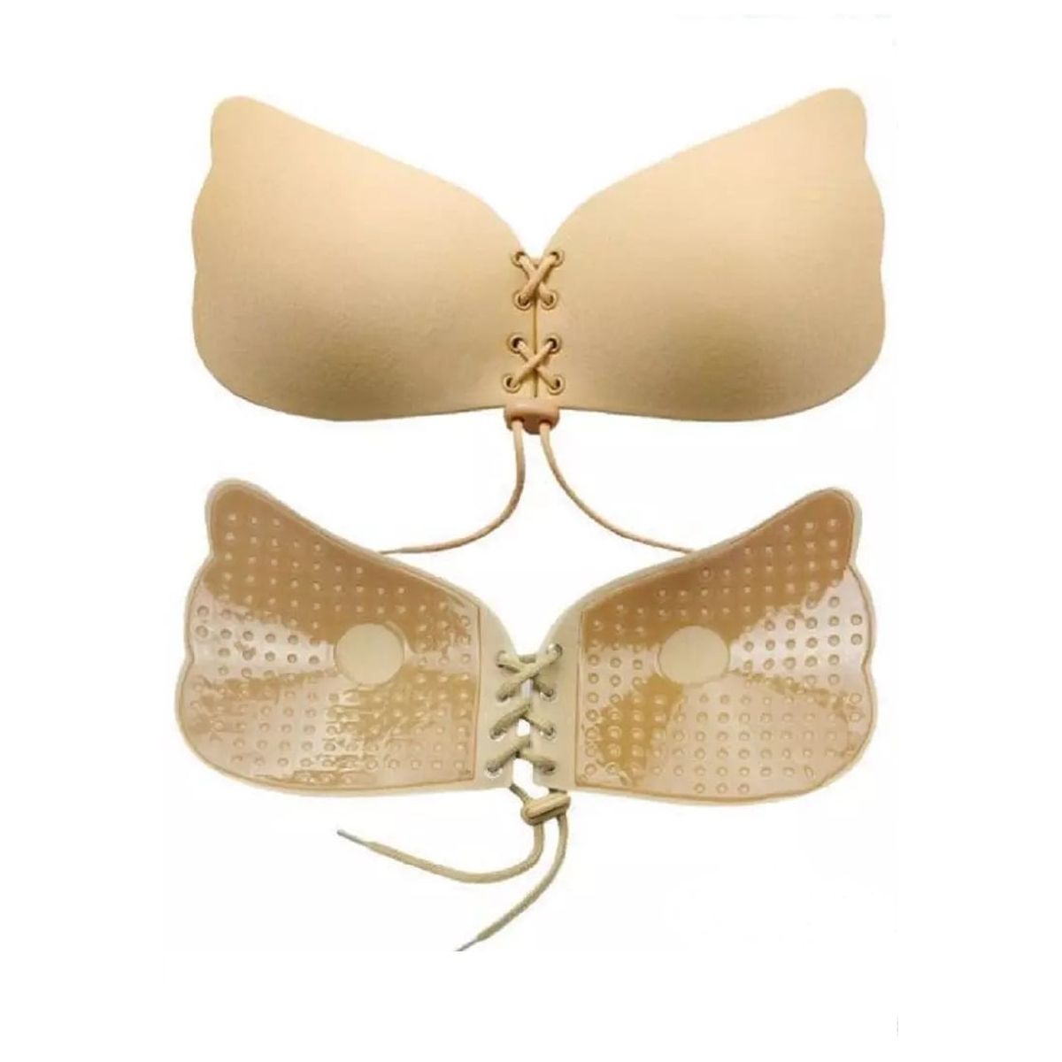 VARIOS - Bra Copas adhesivas con cordones de realce