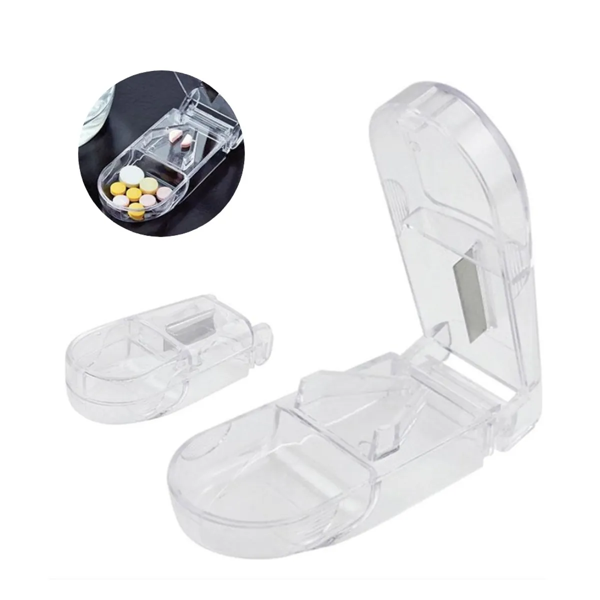 GENERICO - Cortador De Pastillas Portátil Pastillero Incluido En Oferta