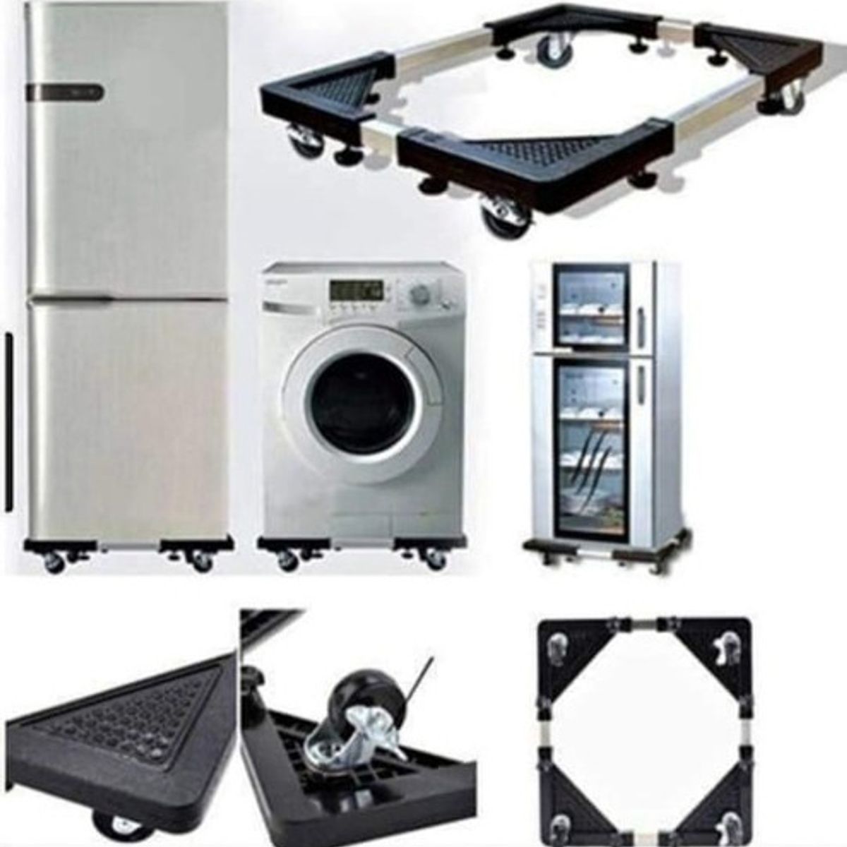 GENERICO - Base ajustable con ruedas para lavadora cocina etc