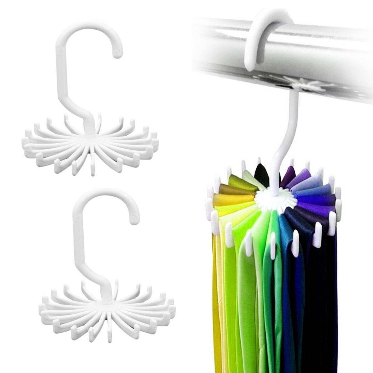 GENERICO - Colgador de Corbata 2pcs Gancho Organizador