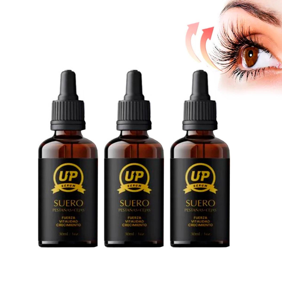 GENERICO - Serum Up Crecimiento Pestañas Y Cejas Original 3 Und