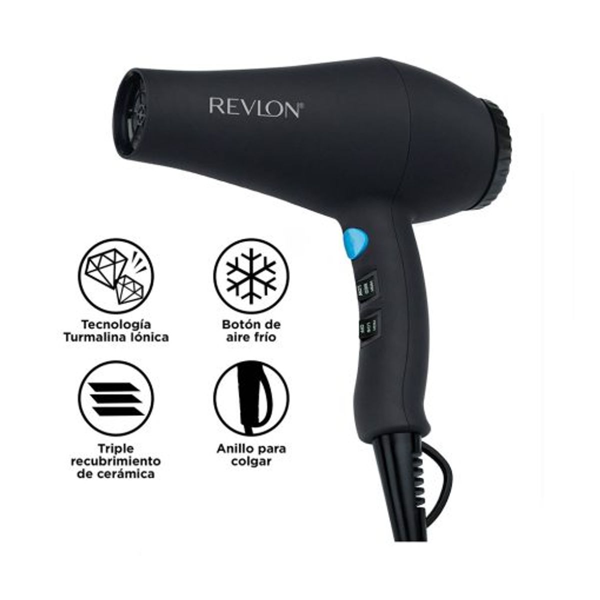 REVLON - Secadora de cabello Revlon Smooth Brillance RVDR5251LA2 Negro
