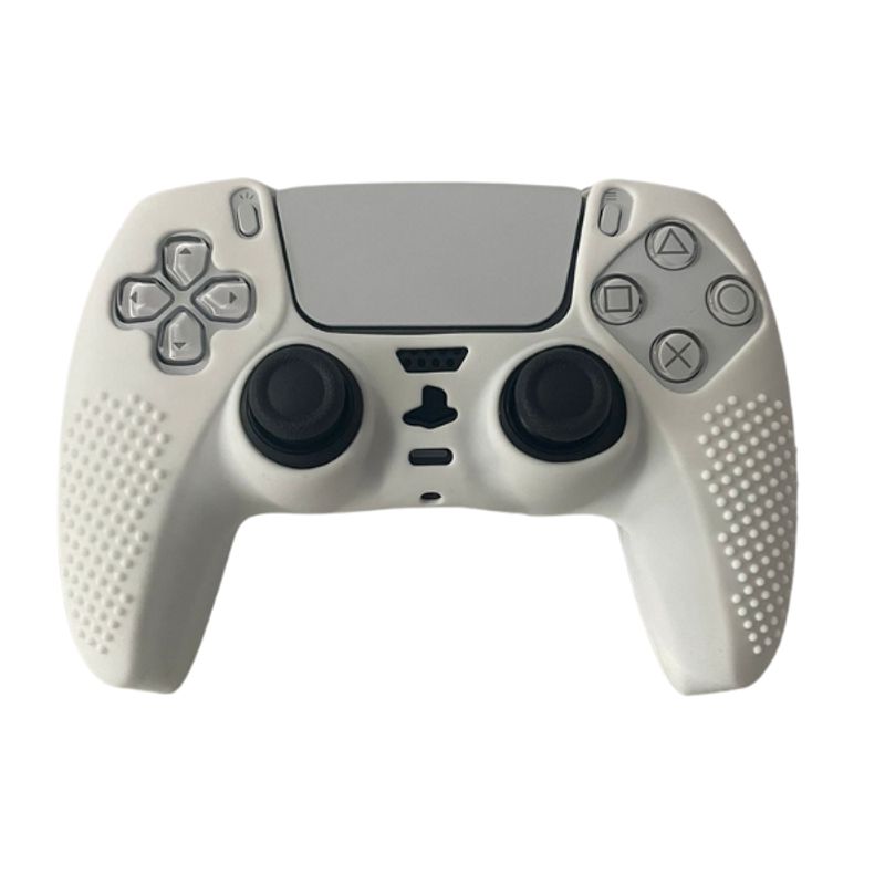 GENERICO - Case Funda Protectora Silicona Mando Control PS5 DualSense Blanco