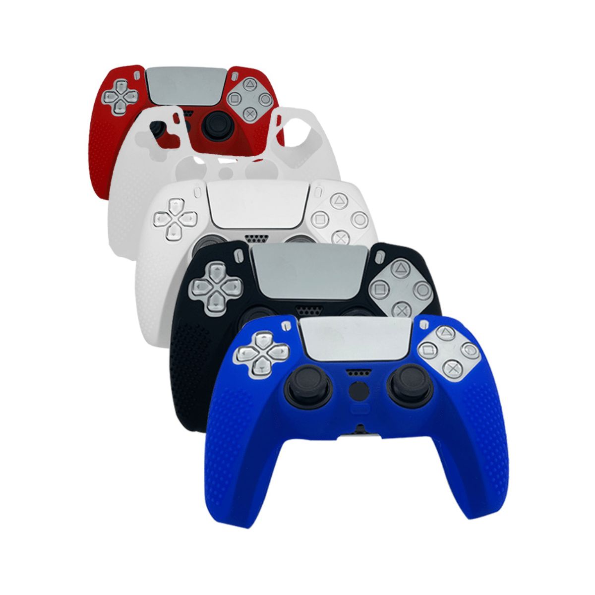 GENERICO - Case Funda Protectora Silicona Mando Control PS5 DualSense Blanco