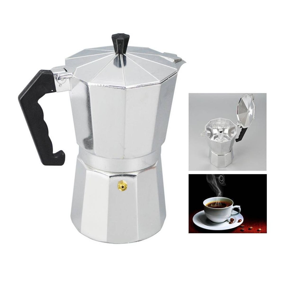 GENERICO - Cafetera Italiana Cubana para 3 a 6 tazas de Café Expreso Moka