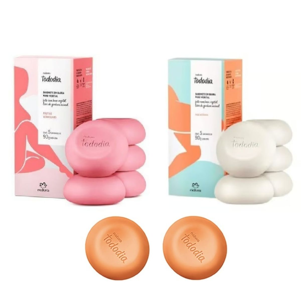 NATURA - Tododia Jabones frutas rojas +  macadamia y otros 12 ud