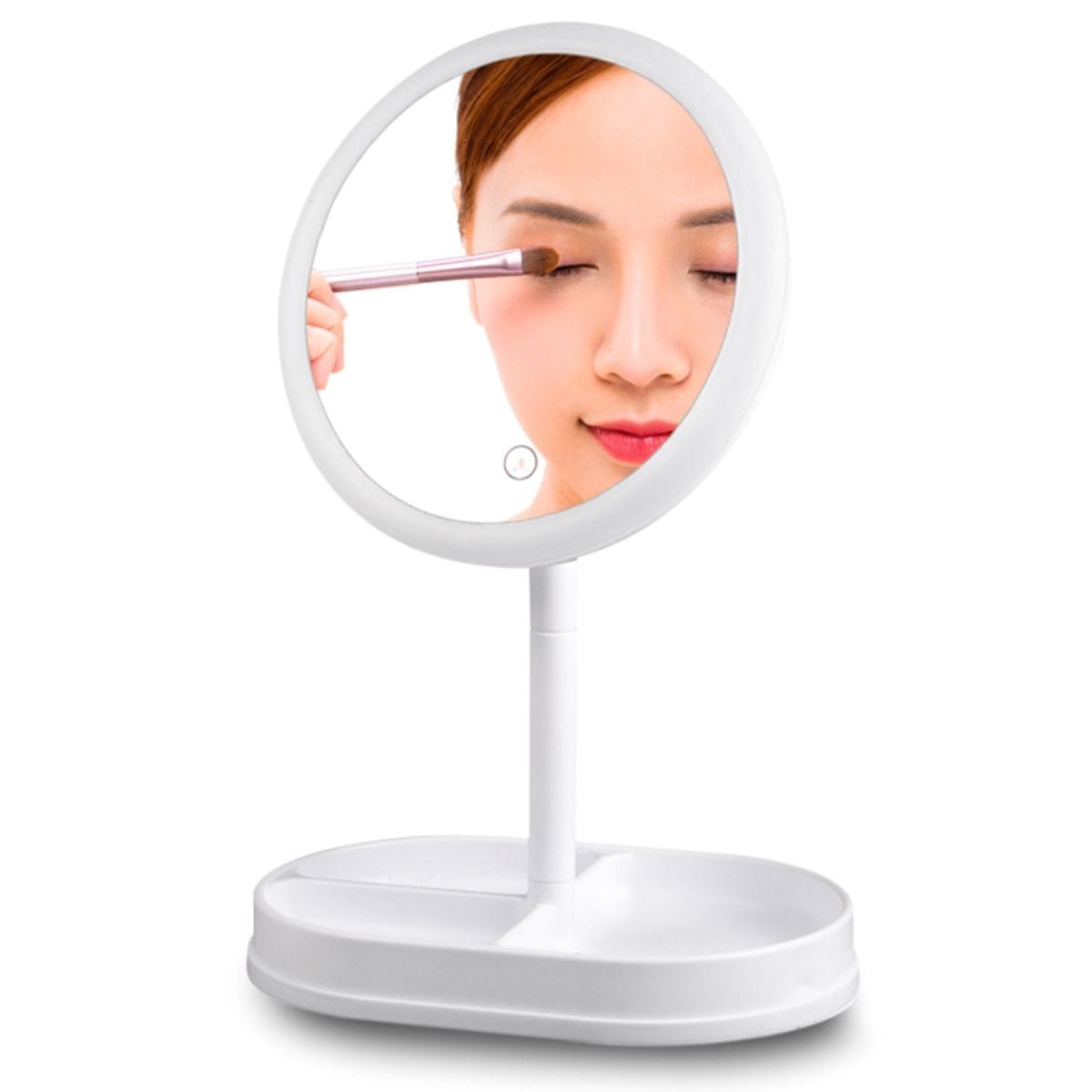 GENERICO - Espejo para maquillaje con Luz LED y base organizadora