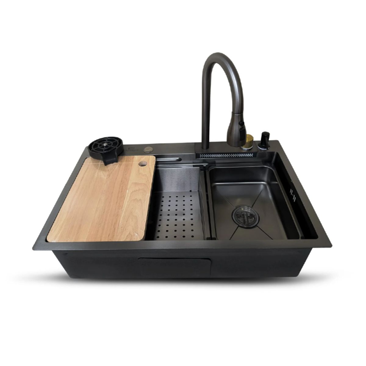 GENERICO - LAVADERO DE COCINA MULTIFUNCIONAL  ACERO INOX NEGRO DLX-7546B