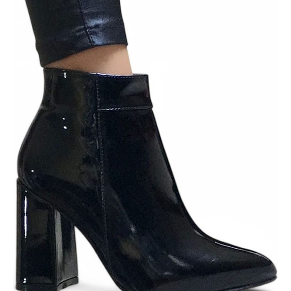 GENERICO - Bota Mujer Taco 9 Charol 2086L-60 Color Negro