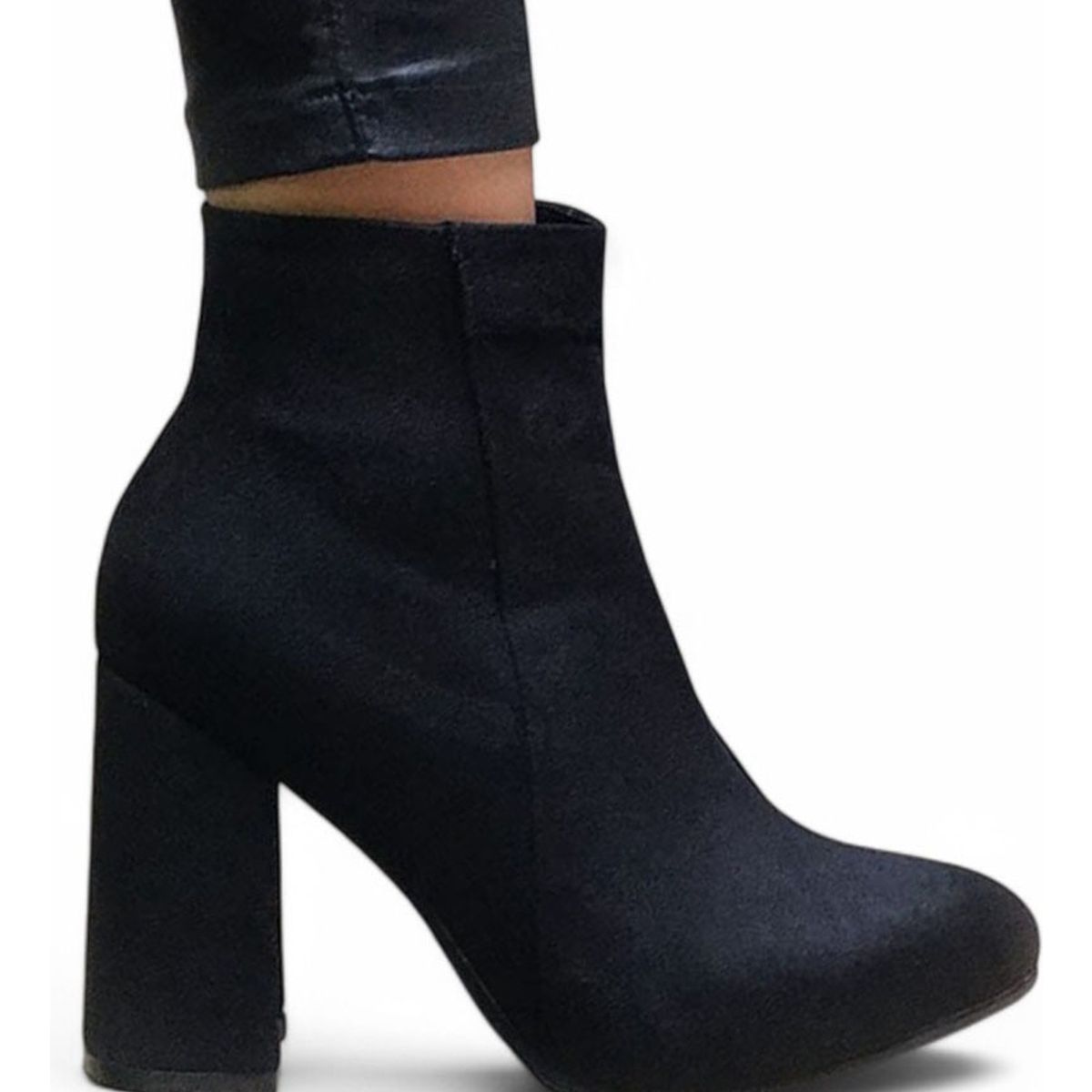 GENERICO - Bota Mujer Taco 9 Gamuza 2086L-60 Color Negro