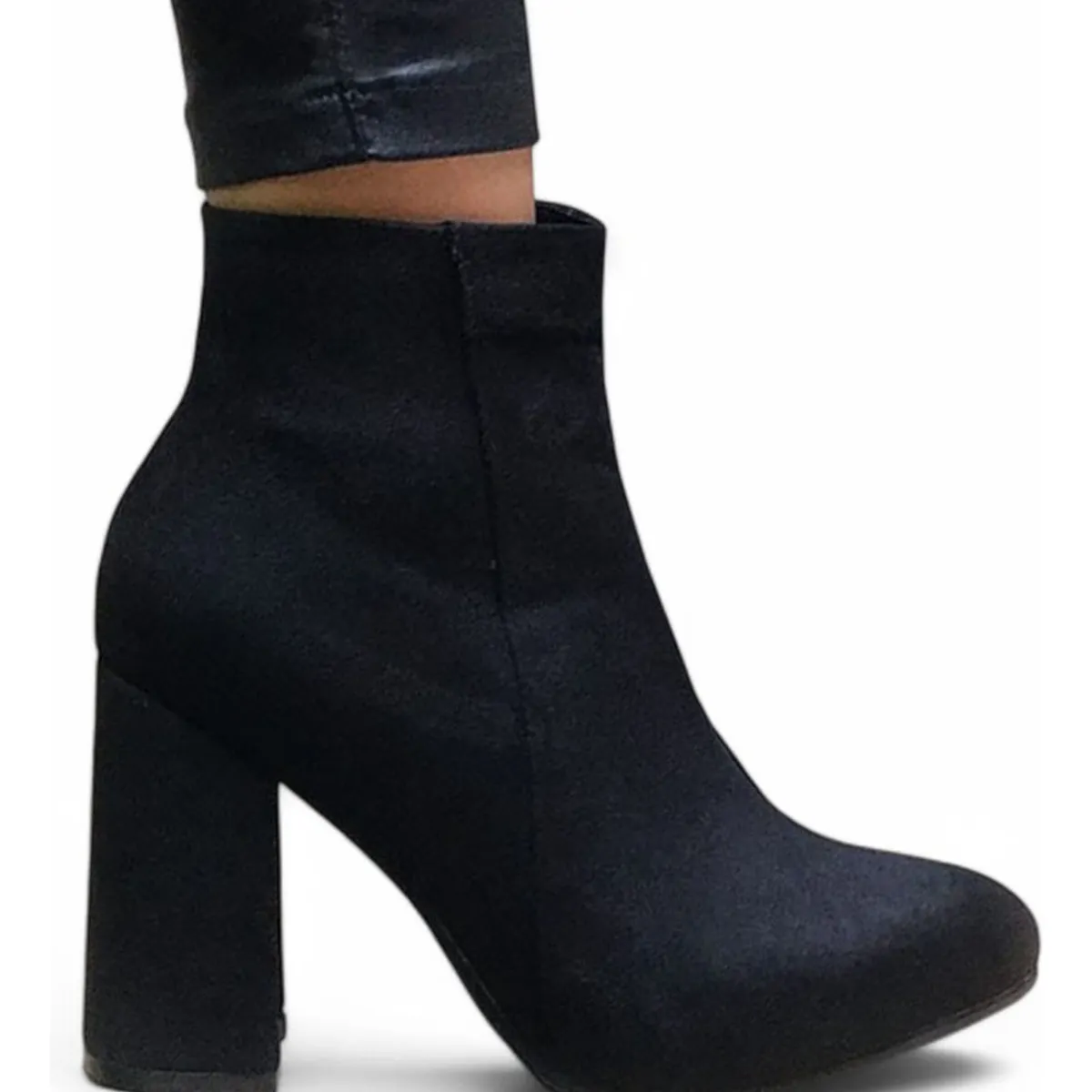 GENERICO - Bota Mujer Taco 9 Gamuza 2086L-60 Color Negro