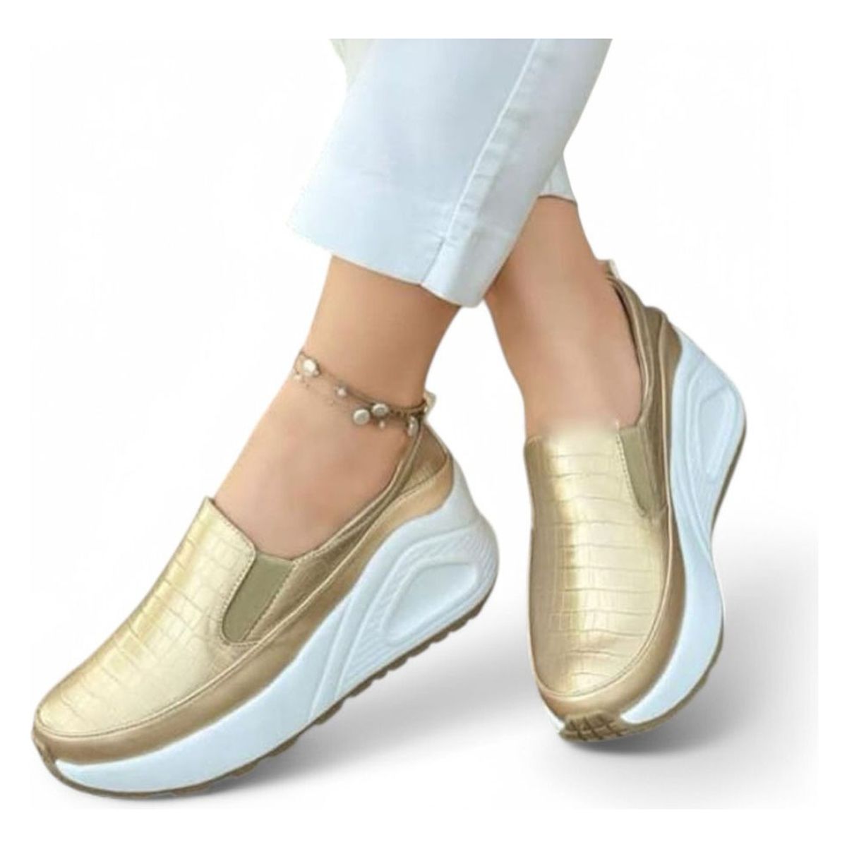 GENERICO - Mocasin Mujer Future 2086L-55 Color Dorado