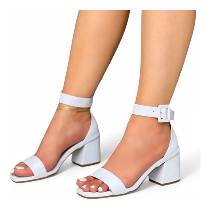 GENERICO - Sandalia Mujer Clasico Taco 5 2086L-55 Color Blanco