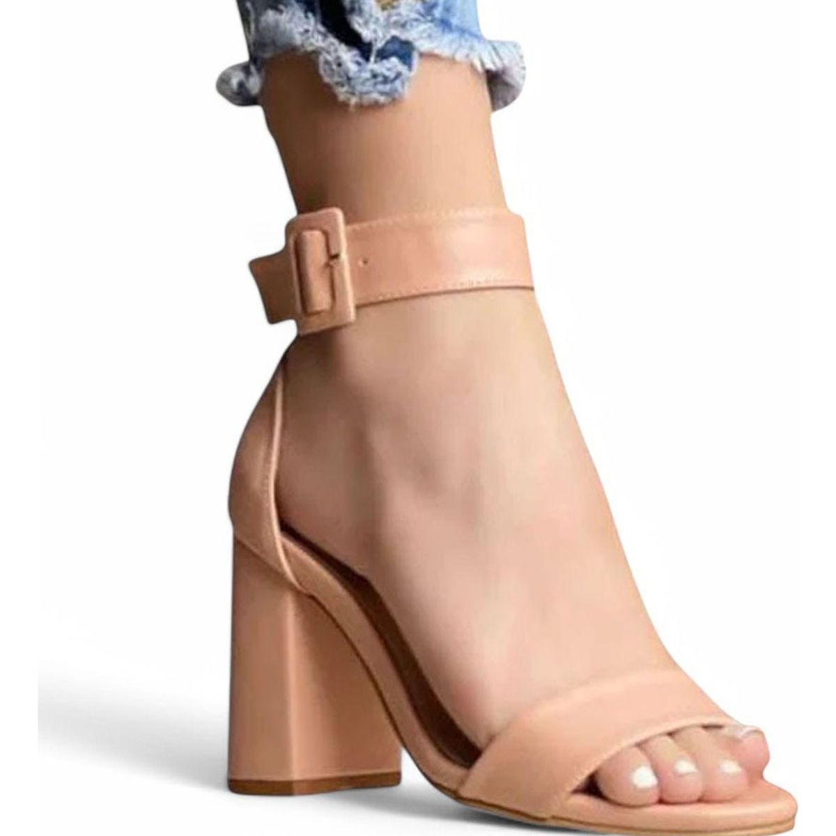 GENERICO - Sandalia Mujer Clasico Taco 7 2086L-55 Color Beige