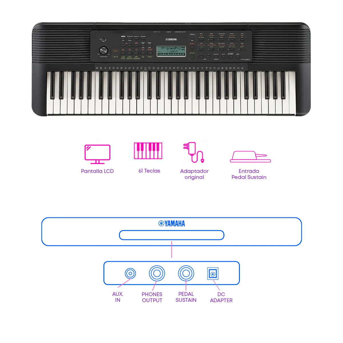 YAMAHA - TECLADO PSR-E283 PACK STUDIO - NUEVO MODELO