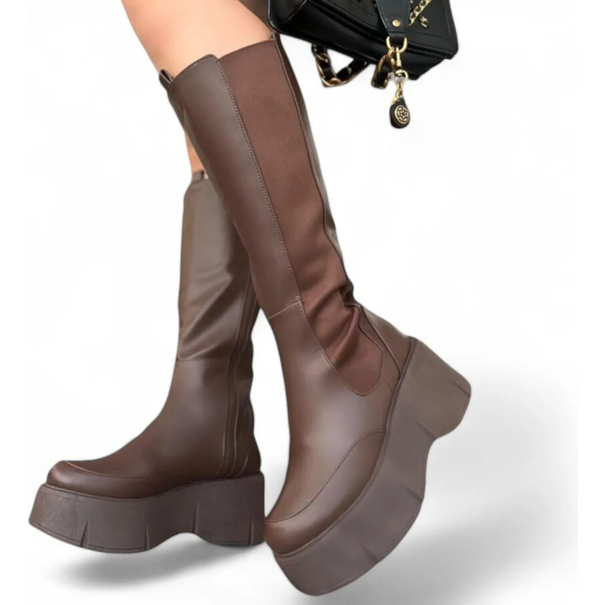 GENERICO - Botin Mujer Plataforma 7 Cm 2086L-75 Color Marron