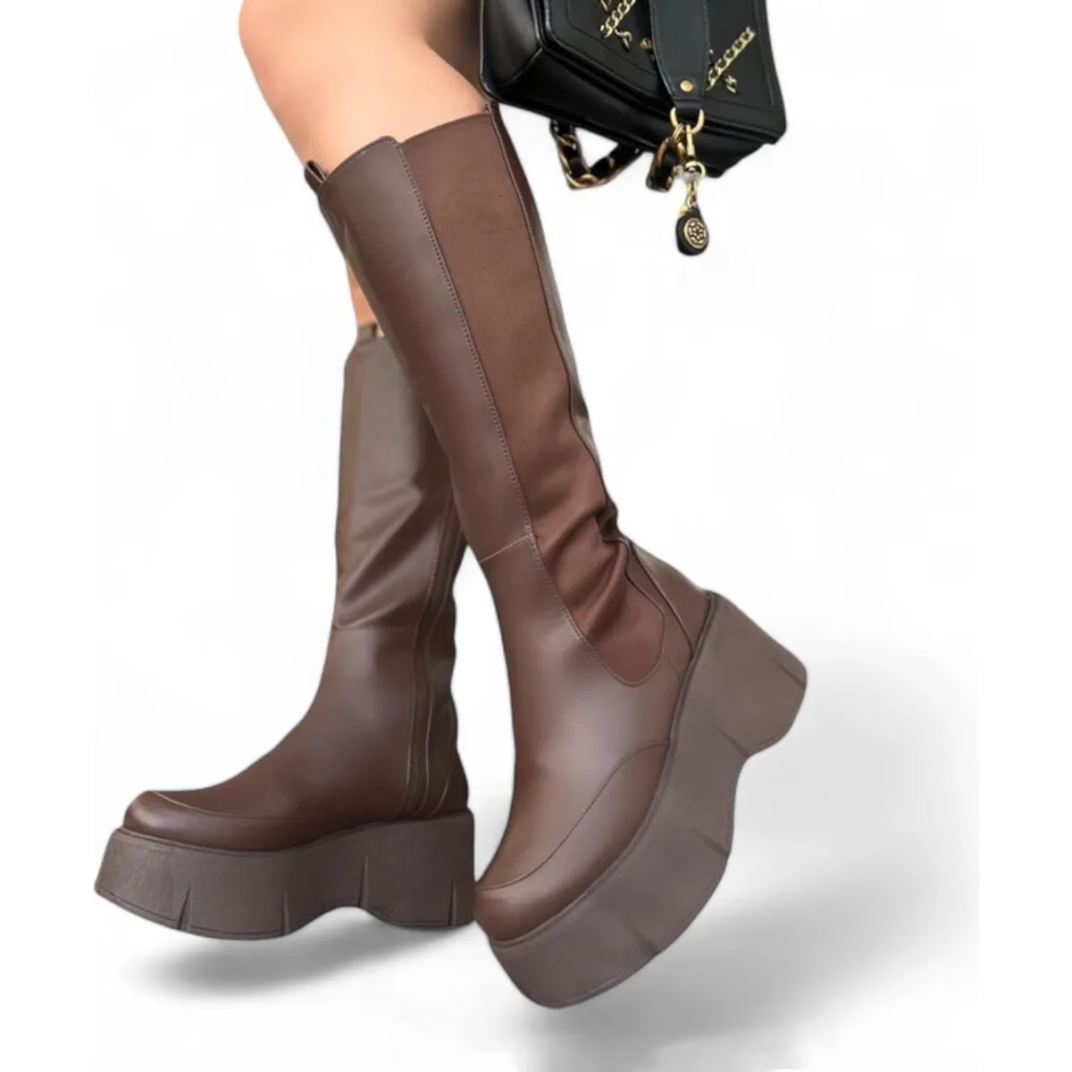 GENERICO - Botin Mujer Plataforma 7 Cm 2086L-75 Color Marron