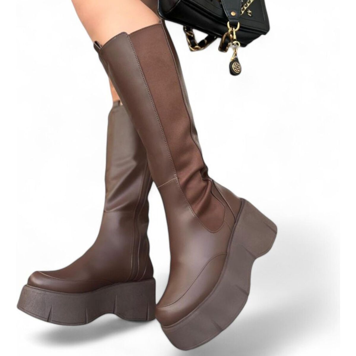 GENERICO - Botin Mujer Plataforma 7 Cm 2086L-75 Color Marron