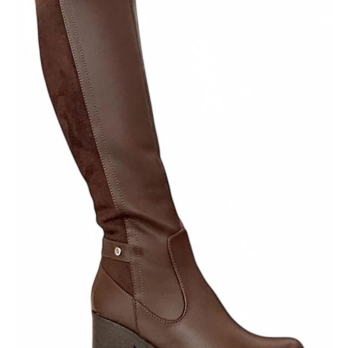 GENERICO - Botin Mujer Taco 7 Gamuza Posterior 2086L-70 Color Marron