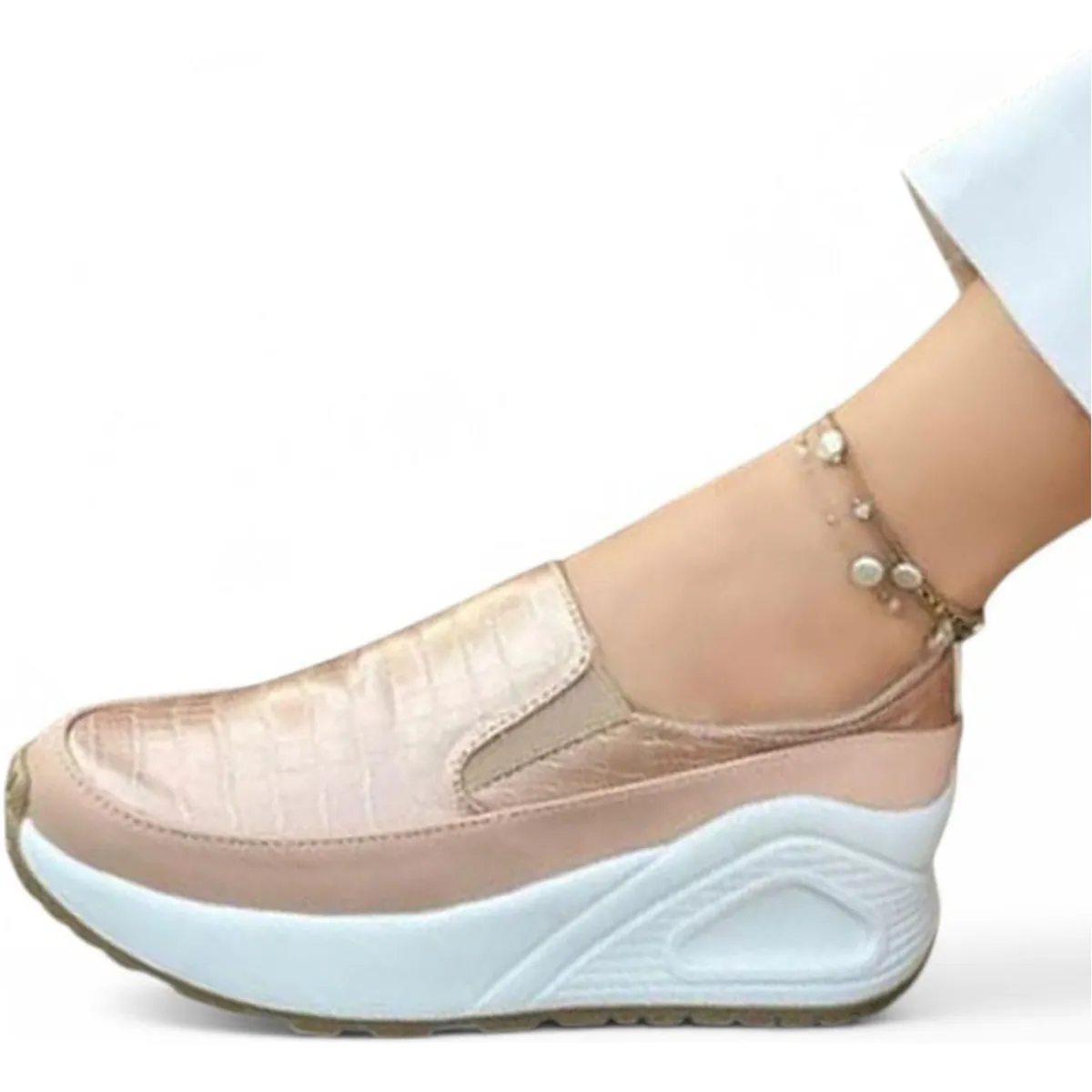 GENERICO - Mocasin Mujer Future 2086L-55 Color Oro Rosa