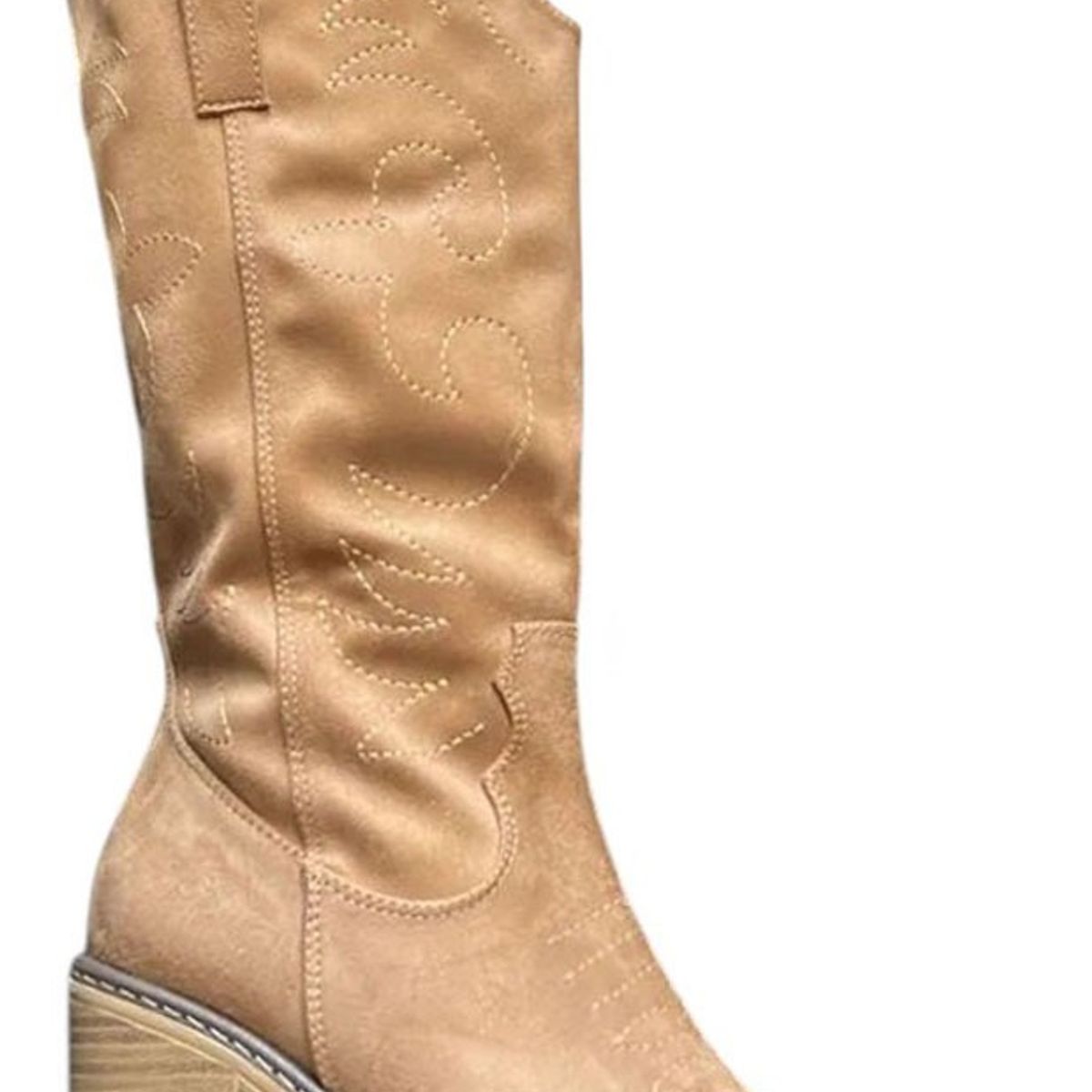 GENERICO - Botin Mujer Texana Alta Taco 7 2086L-80 Color Papa