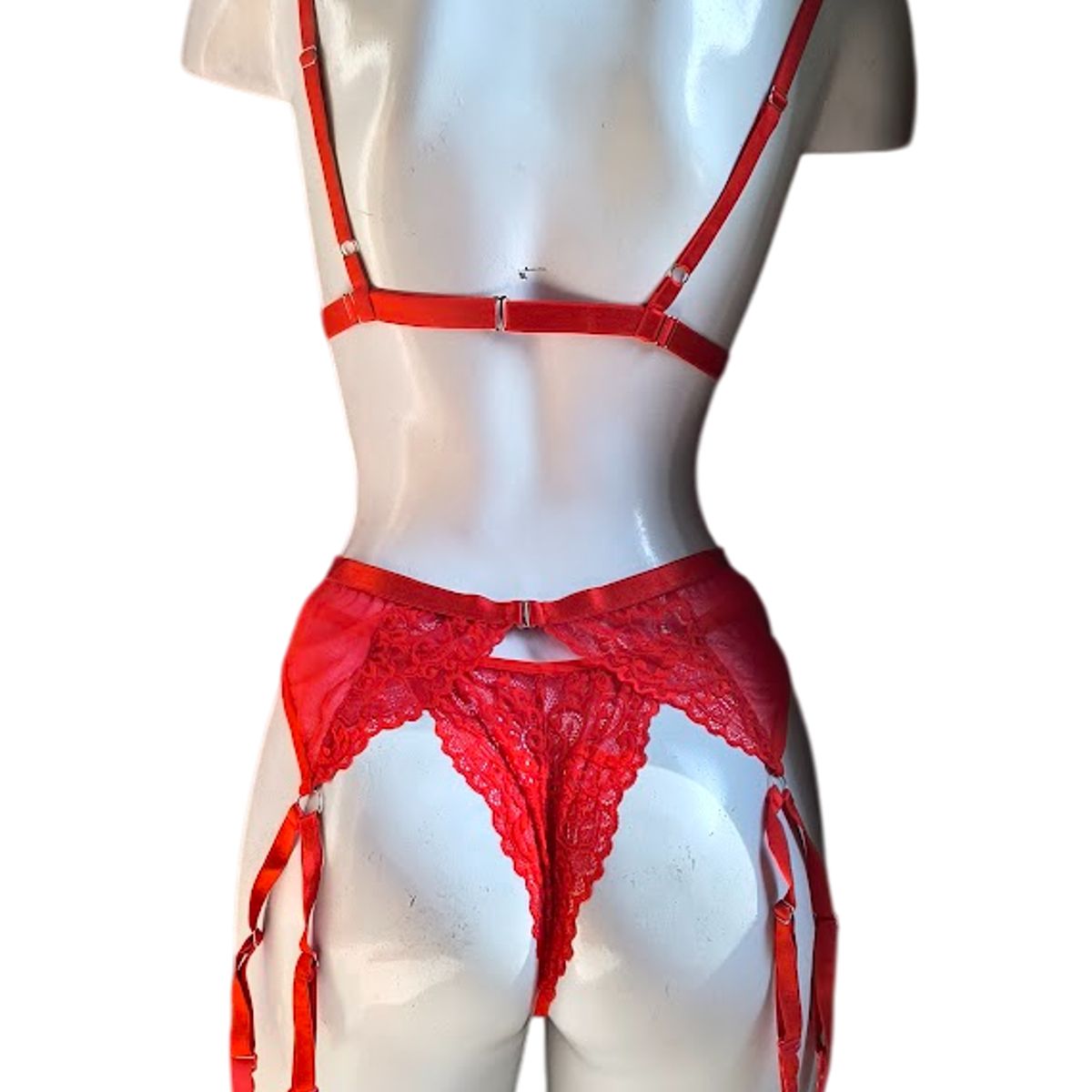 GENERICO - LENCERIA PORTALIGAS DE ENCAJE CON MEDIAS