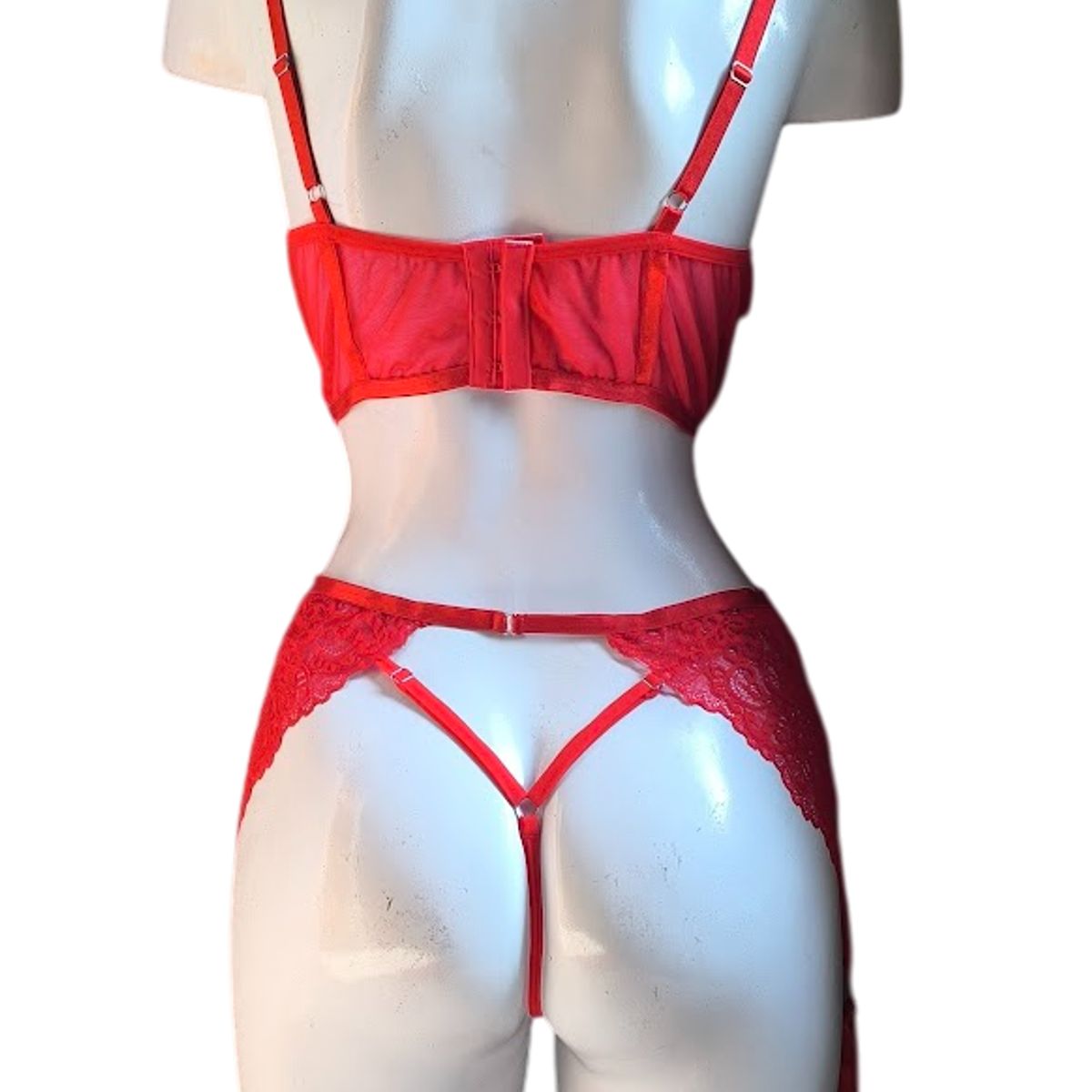 GENERICO - LENCERIA PORTALIGAS DE ENCAJE CON MEDIAS