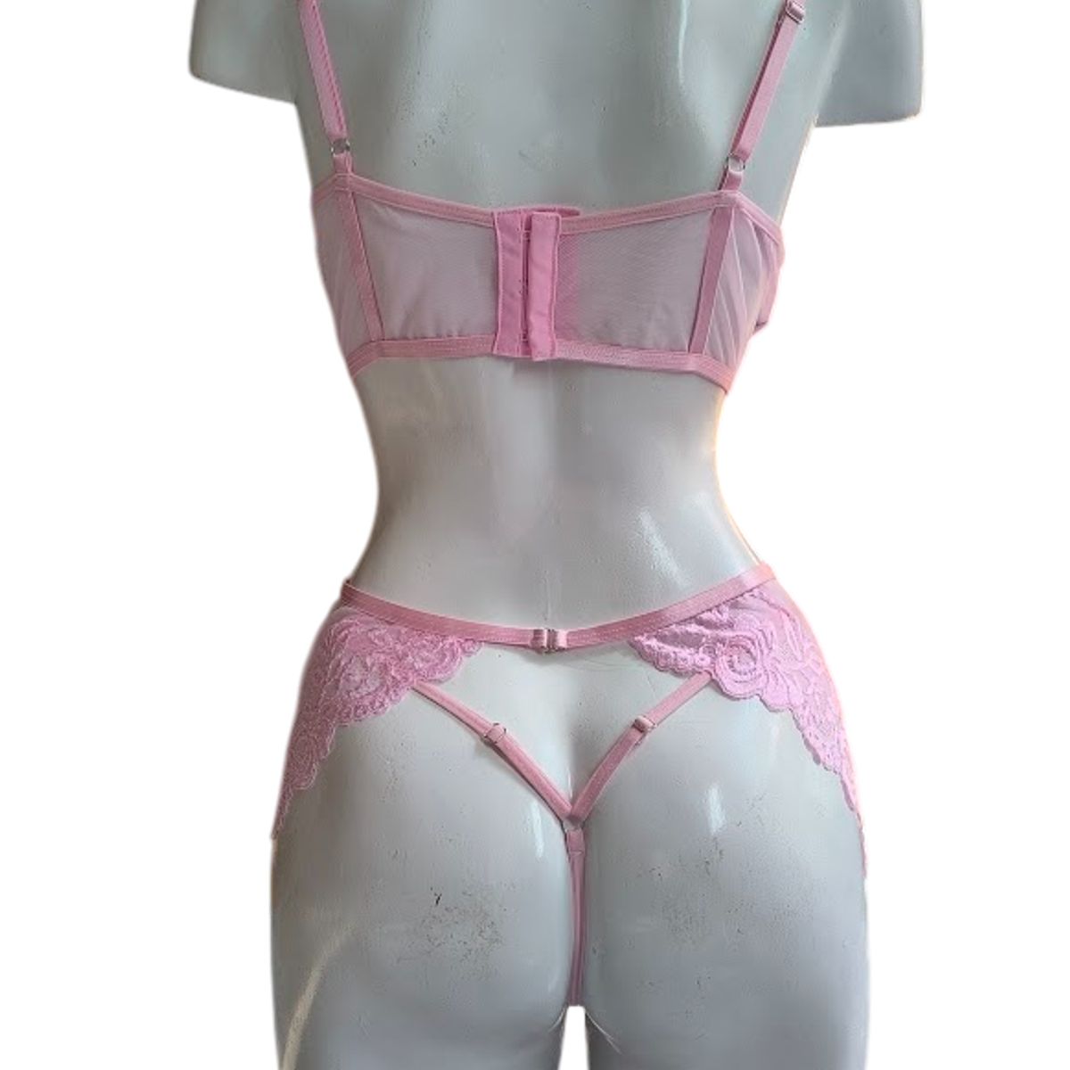 GENERICO - LENCERIA PORTALIGAS DE ENCAJE CON LIGUEROS