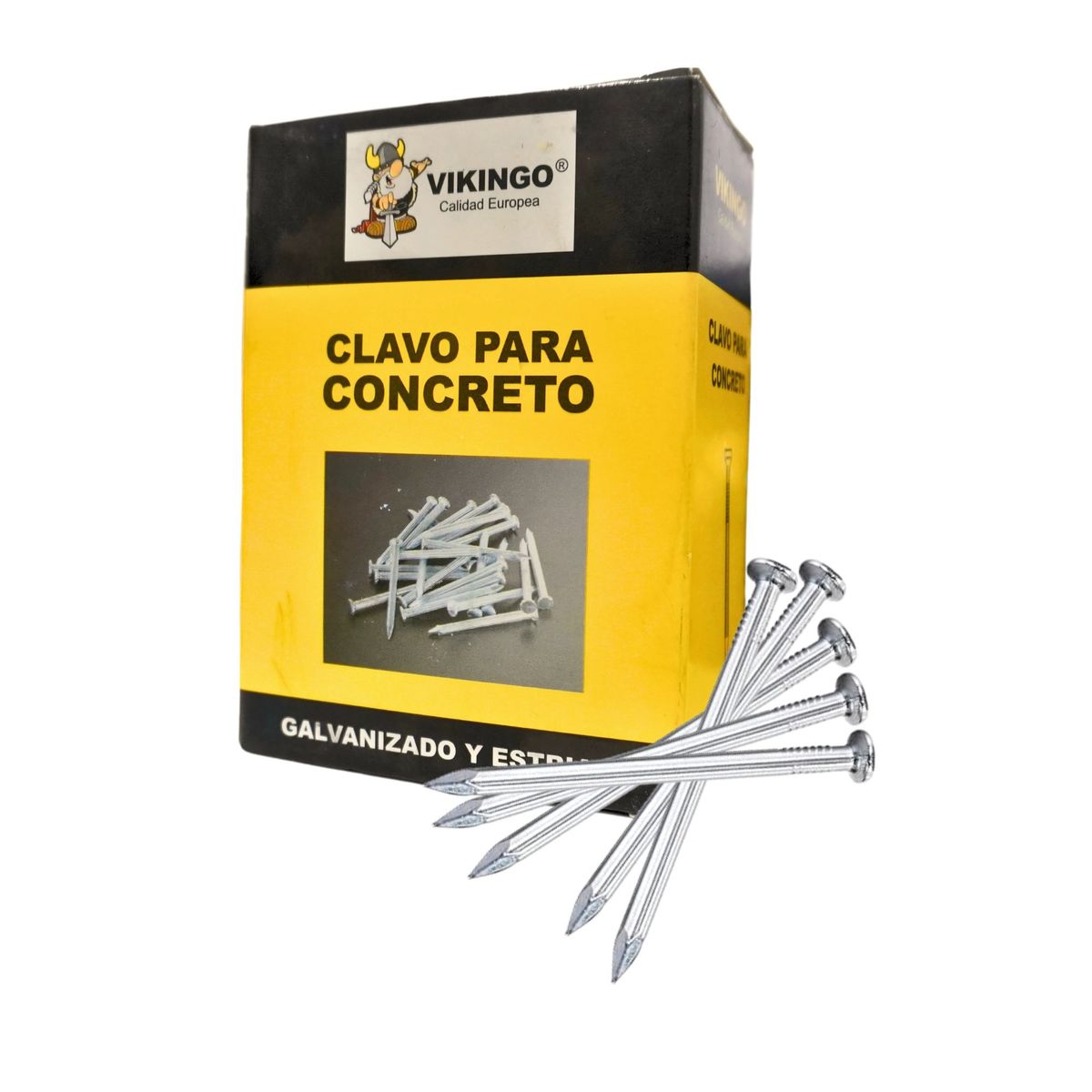 VIKINGO - CLAVO PARA CONCRETO 2. 1/2", 100 PZAS