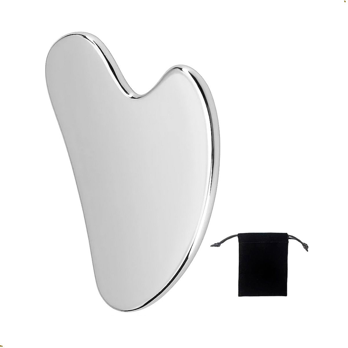 GENERICO - Gua Sha Acero Inoxidable - Antiarrugas Drenaje Linfático