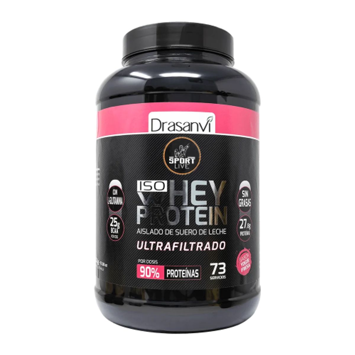 DRASANVI - Iso Whey Proteina Sabor Fresa 800 gr Sport Live