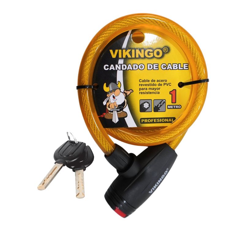 VIKINGO - Candado cadena para bicicleta 10mm 1 metro. VIKINGO