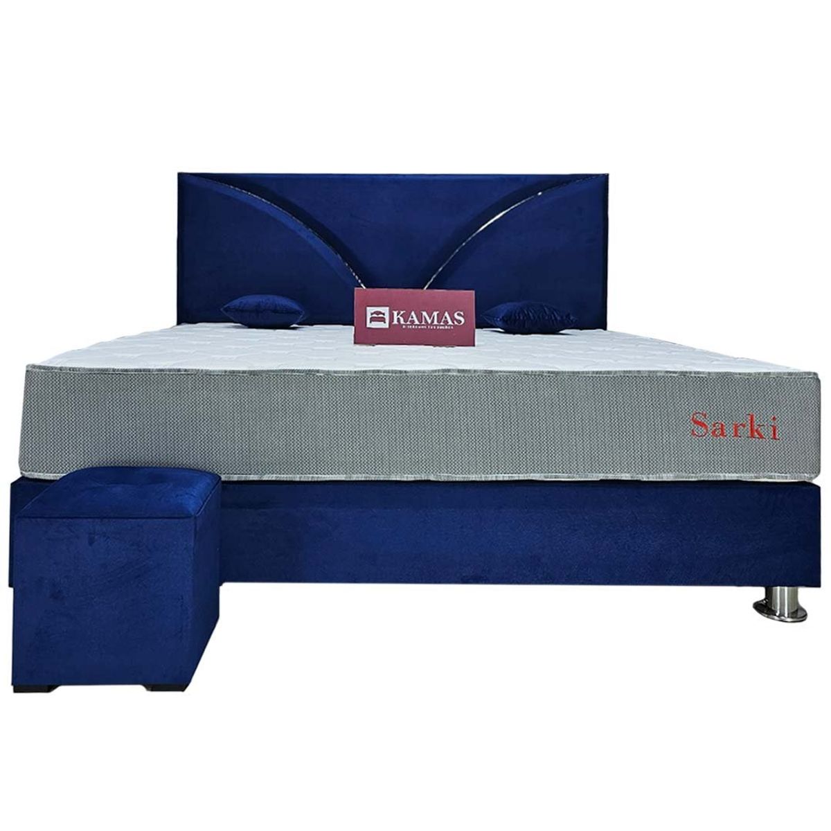 KAMAS - DORMITORIO KAMAS KING SARKI + CABECERA AÉREA GAVIOTA - AZUL NOCHE