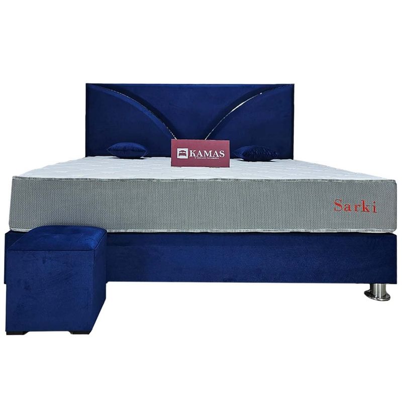 KAMAS - DORMITORIO KAMAS KING SARKI + CABECERA AÉREA GAVIOTA - AZUL NOCHE