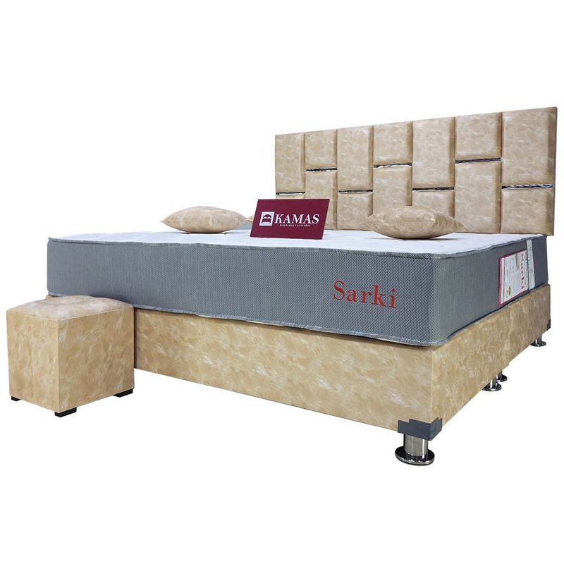KAMAS - DORMITORIO KAMAS KING SARKI + CABECERA AÉREA BLOQUE 28 - BEIGE