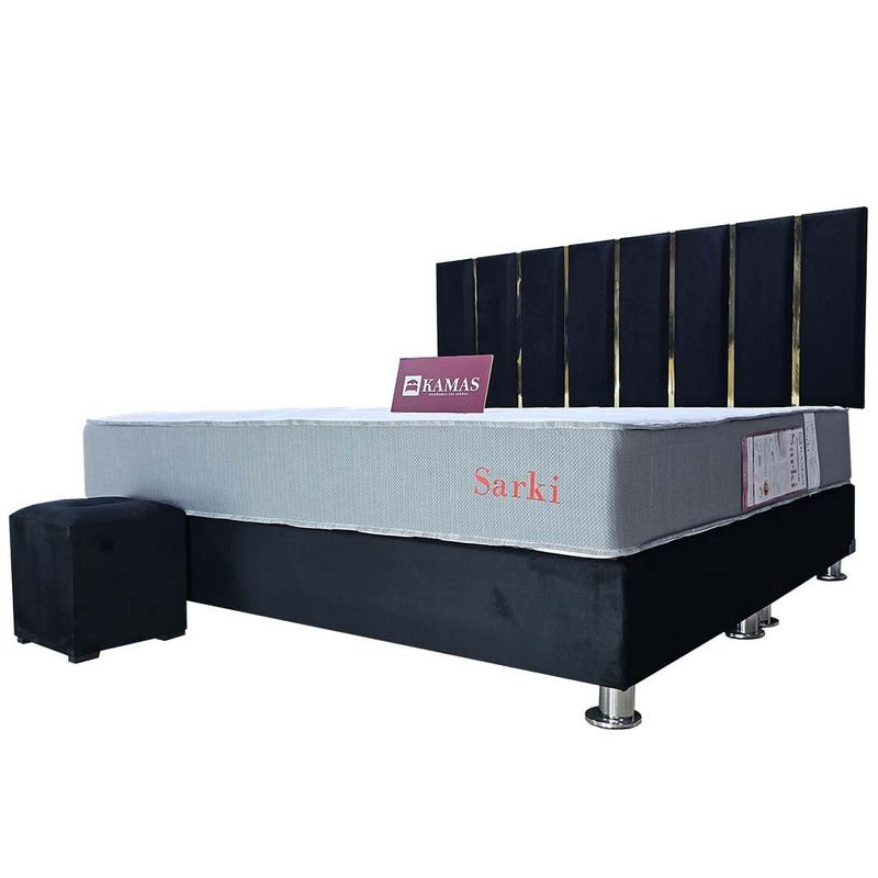 KAMAS - DORMITORIO KAMAS KING SARKI + CABECERA AÉREA BLOQUE 29 - NEGRO