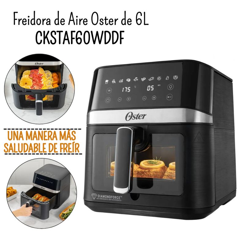 OSTER - Freidora de Aire Digital Oster de 6Lt CKSTAF60WDDF
