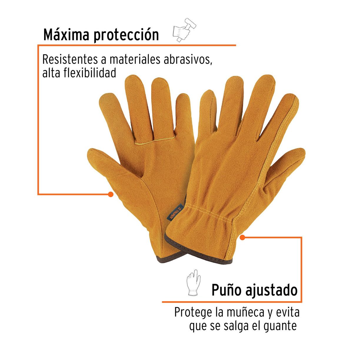 TRUPER - Guantes de carnaza para Usos Generales CH