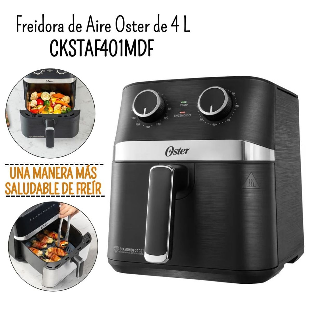 OSTER - Freidora de Aire Manual Oster 4L - CKSTAF401MDF