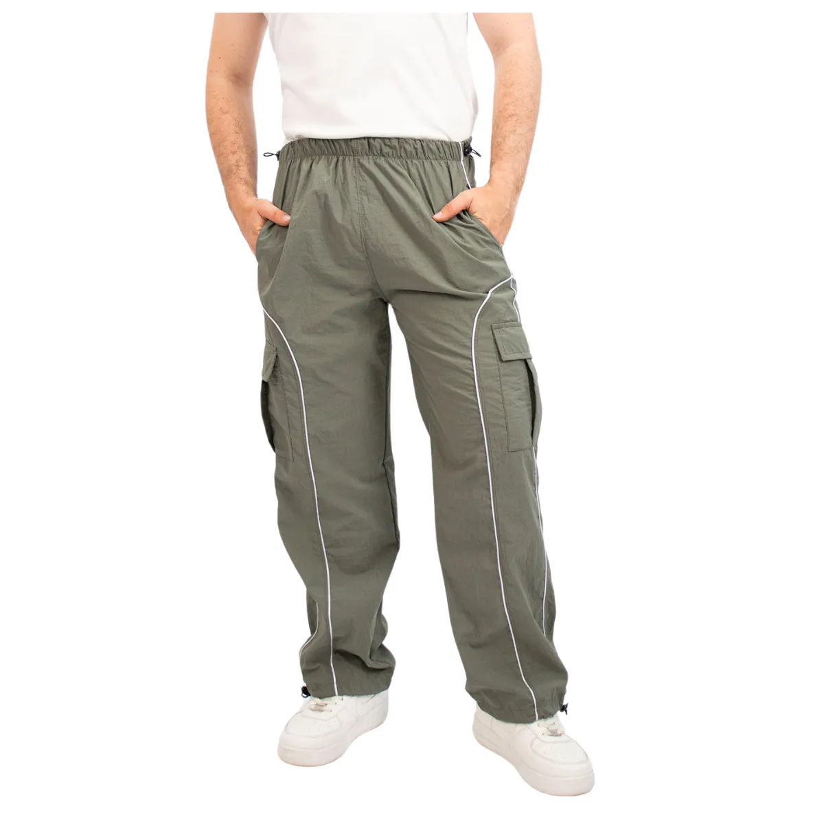 ENKI - Pantalón Cargo Urbano ENKI - Tela Mojada Premium