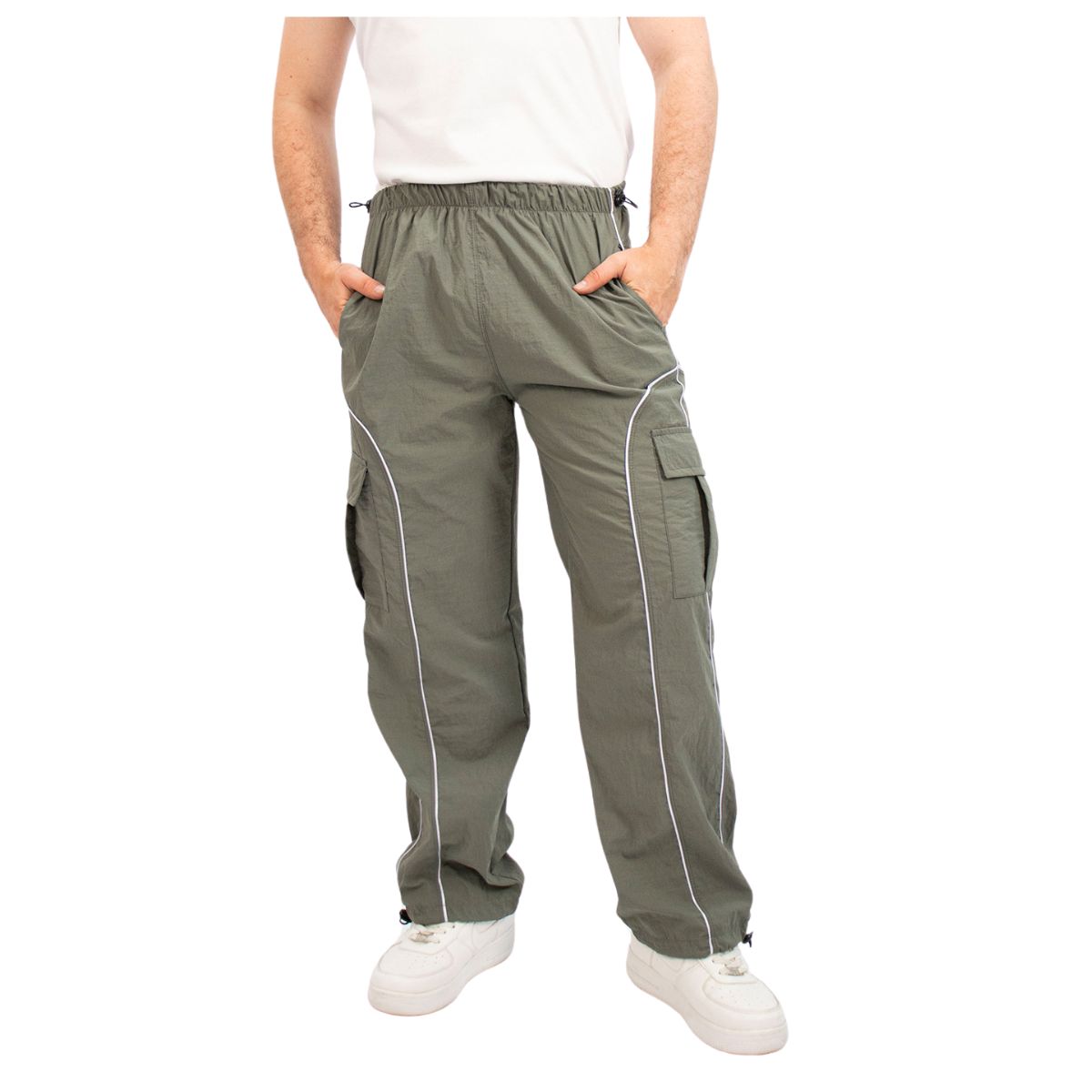 ENKI - Pantalón Cargo Urbano ENKI - Tela Mojada Premium