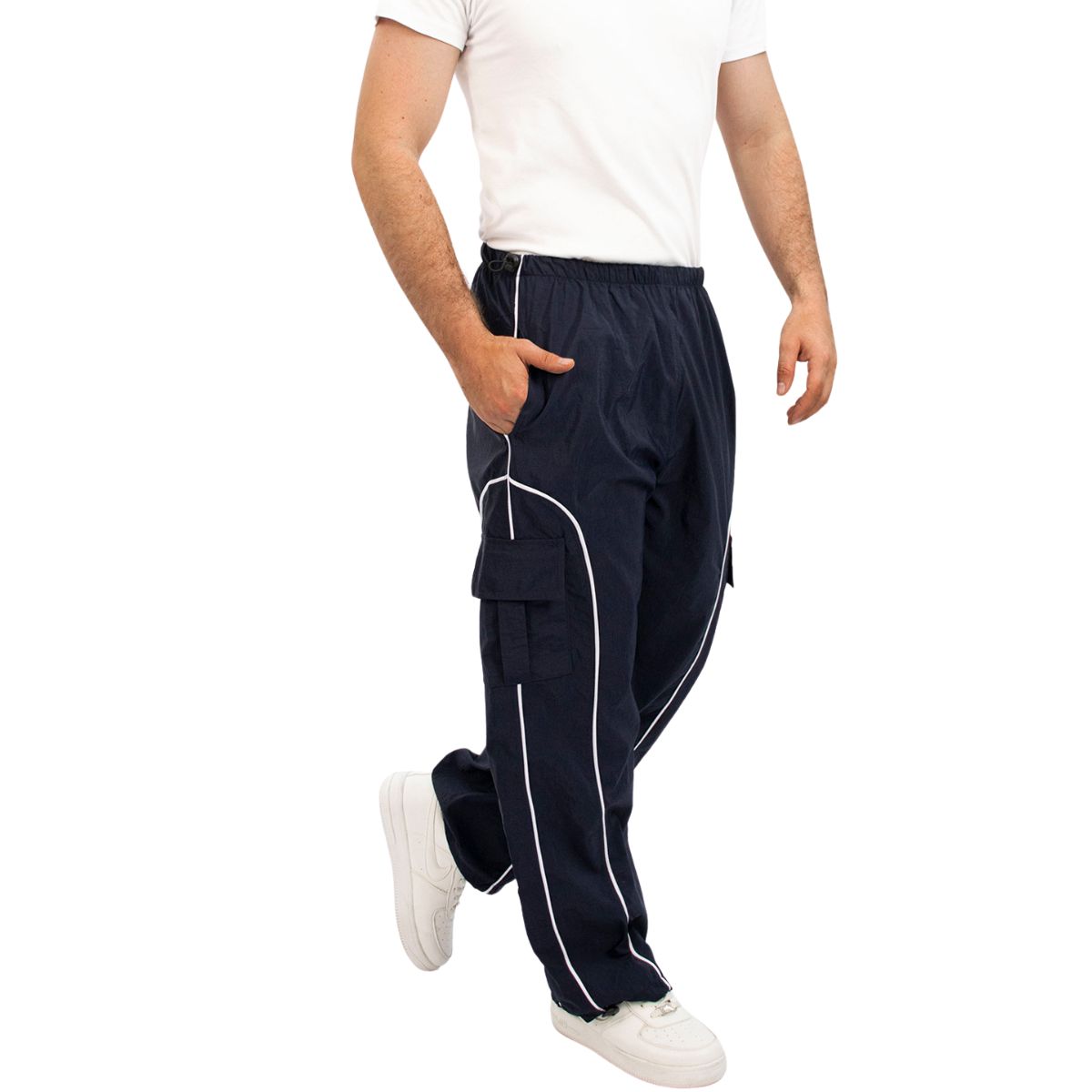 ENKI - Pantalón Cargo Urbano ENKI - Tela Mojada Premium