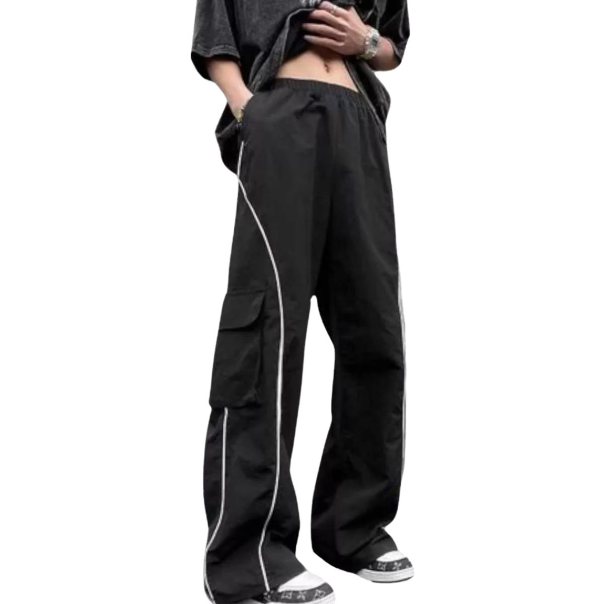 ENKI - Pantalón Cargo Urbano ENKI - Tela Mojada Premium