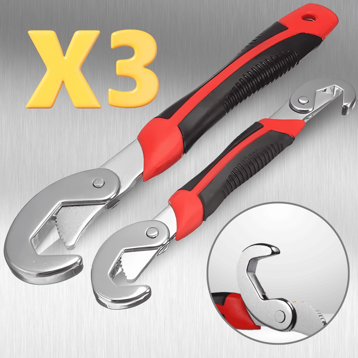 ROSH - Pack de 3 Sets de Llaves Francesas – 6 Herramientas en 1 Compra