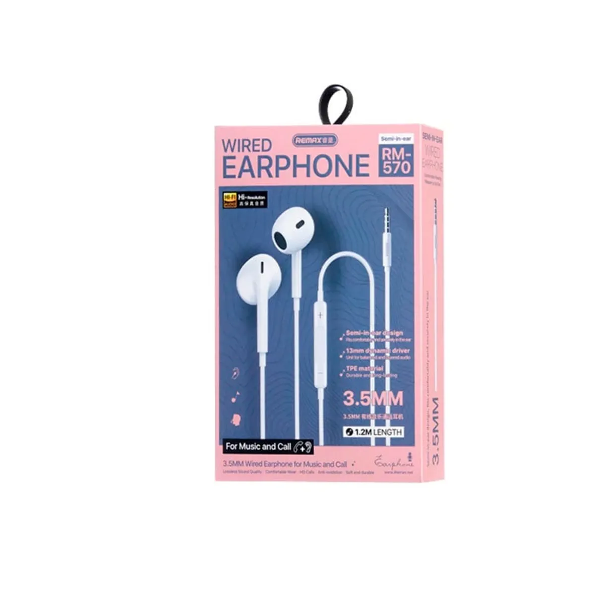 REMAX - AUDIFONOS REMAX RM-570 JACK 35MM BLANCO