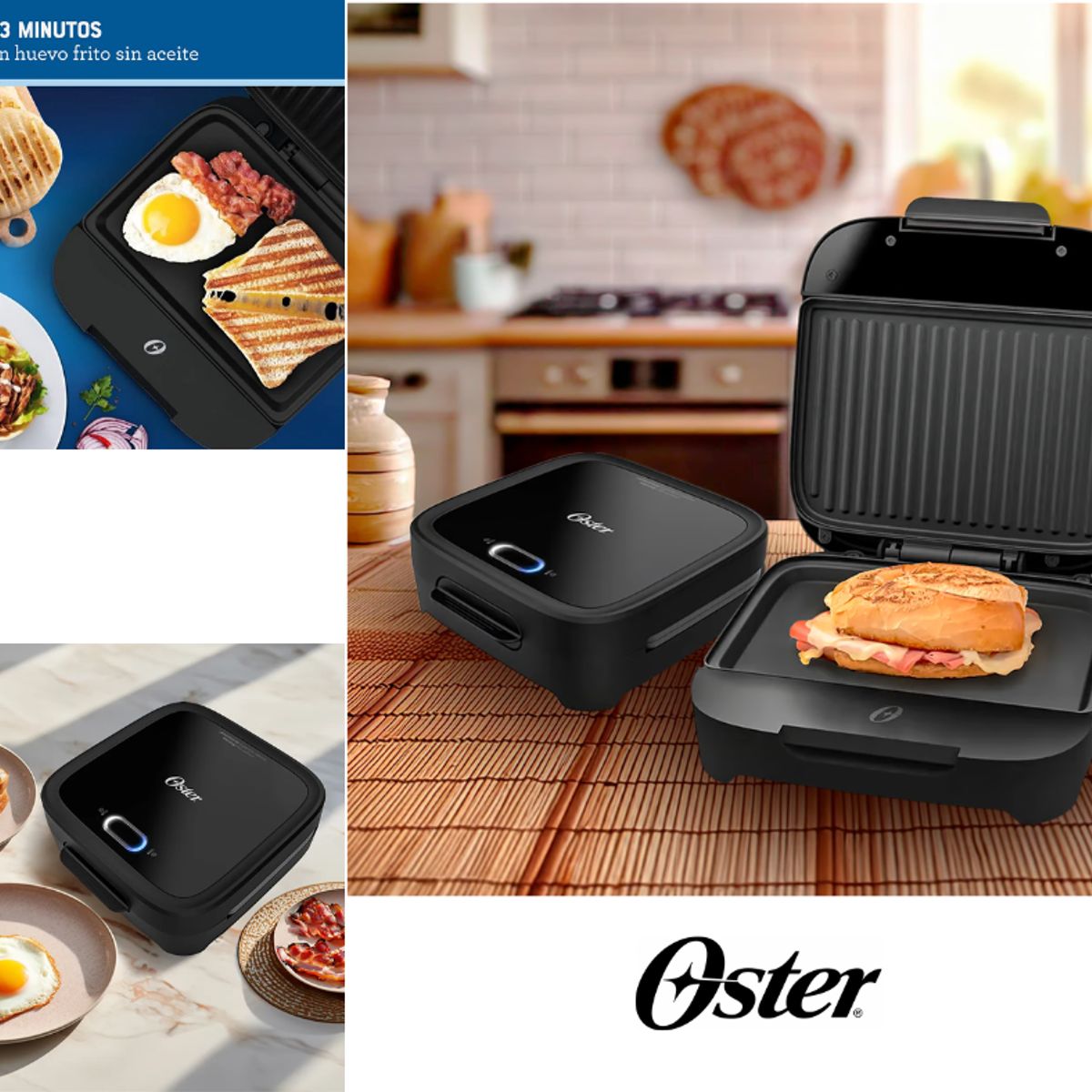 OSTER - Sandwichera Oster compacta con platos hondos CKSTSM400 053