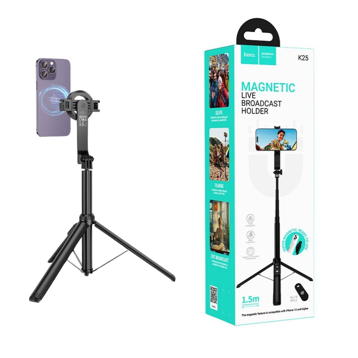 HOCO - TRIPODE SELFIE STICK BLUETOOTH 15M HOCO K25