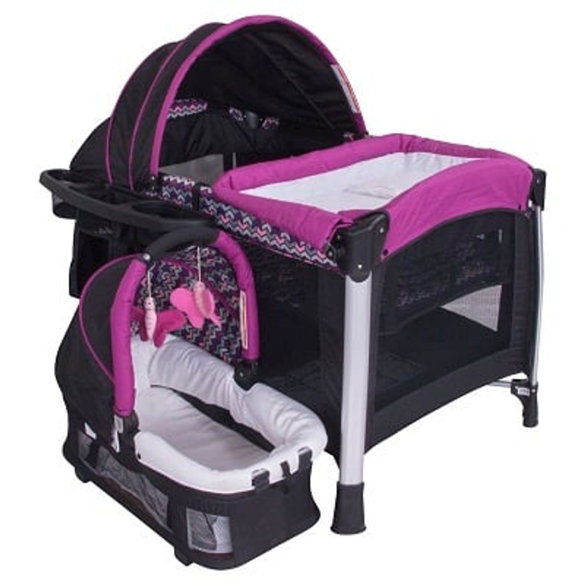 EBABY - CUNA,CORRAL , MOISES Y MECEDORA 4 EN 1 - ZYBELA - MORADO